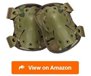 VIPER HARD SHELL ARMY KNEE PADS PAINTBALL AIRSOFT PADDED KNEES PROTECTORS GREEN 