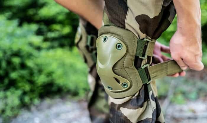 Mil-Tec Protéger Knee Pads Sécurité Tactique Protecteurs Adaptative Olive 