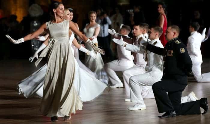 White military sales ball gowns