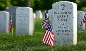 how to install a military grave marker