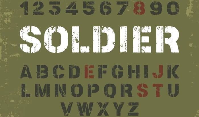 military-font-name