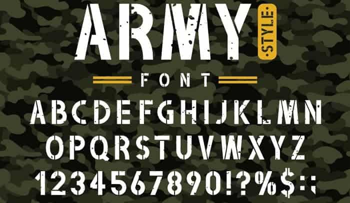 what font does the military use