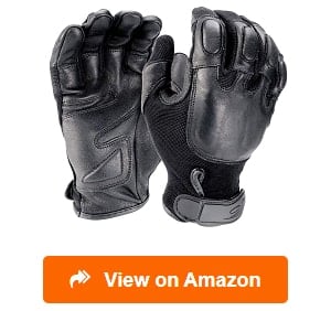 Adjustable Mens Tactical Gloves Army Knuckles Black Hard Knuckle Sewn in Brass 