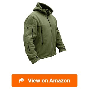 BIYLACLESEN Men's Outdoor Tactical Softshell Fleece Hoodie Full Zip up ...