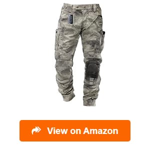 Survival Tactical Gear Men's Airsoft Wargame Tactical Pants with Knee Protection System & Air Circulation System 