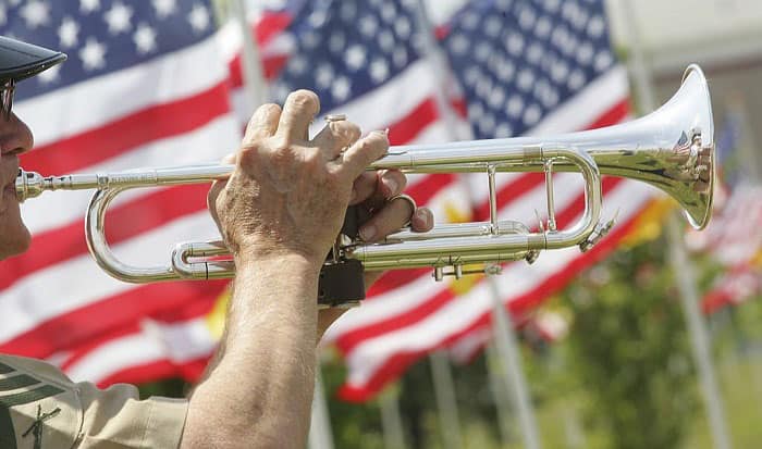 what time is taps played on military bases