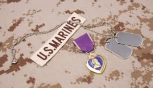 who is the only president to receive a purple heart