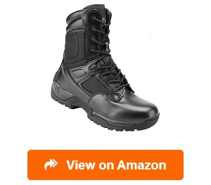 QUNLON Mens Ankle Waterproof Non-Slip Wear-Resistant Military Tactical Combat Hiking Boots IDS 005 Black 