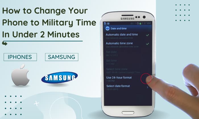 how to change your phone to military time
