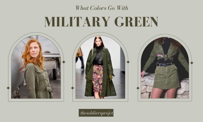 what colors go with military green