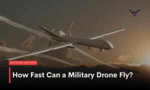 how fast can a military drone fly