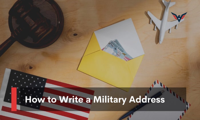 how to write a military address