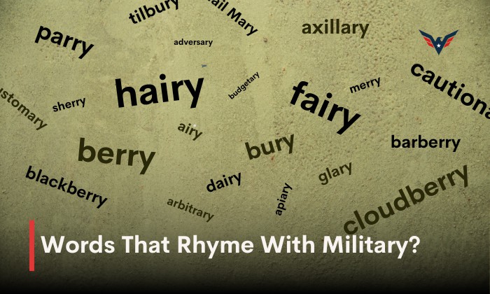 words that rhyme with military